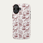 Belgian Malinois Burgundy Toile phone Case