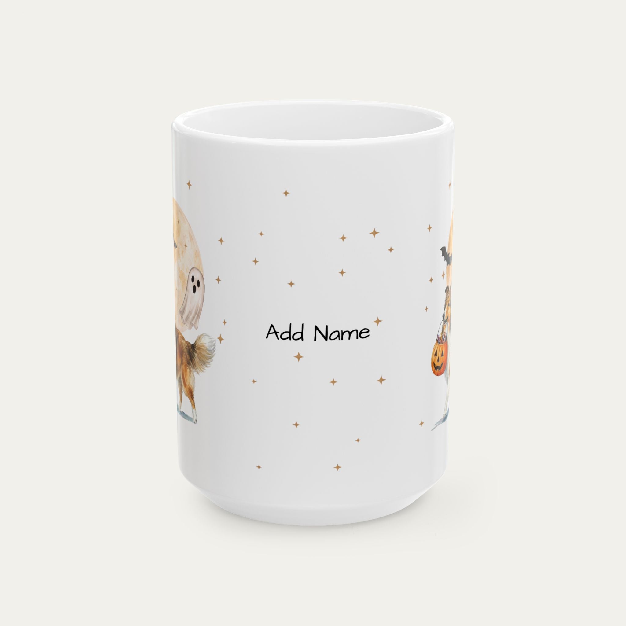 Custom Shetland Sheepdog Halloween mug