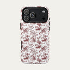 Pomeranian Burgundy Toile phone Case