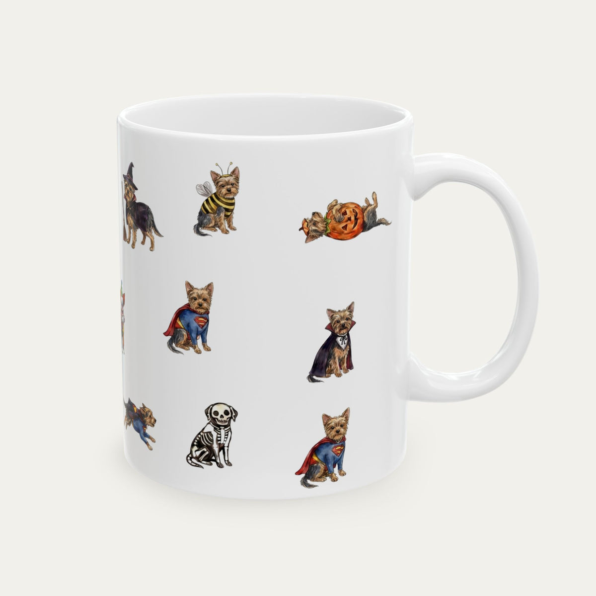 Yorkshire terrier Halloween mug