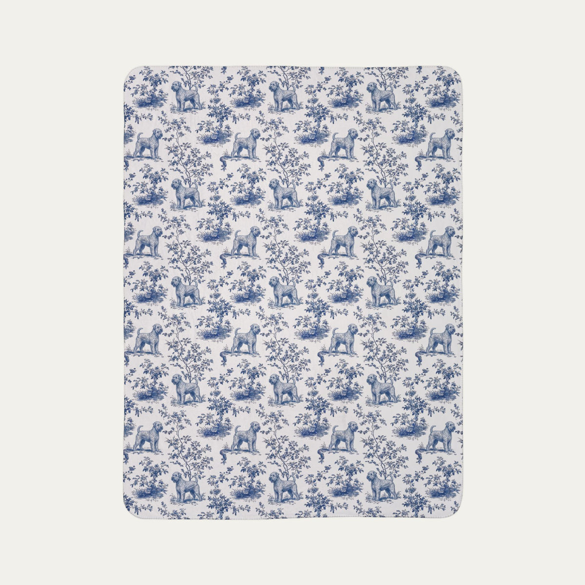 Wheaten Terrier Toile De Jouy Fleece Blanket