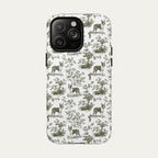 Boston Terrier Sage Green Toile phone Case