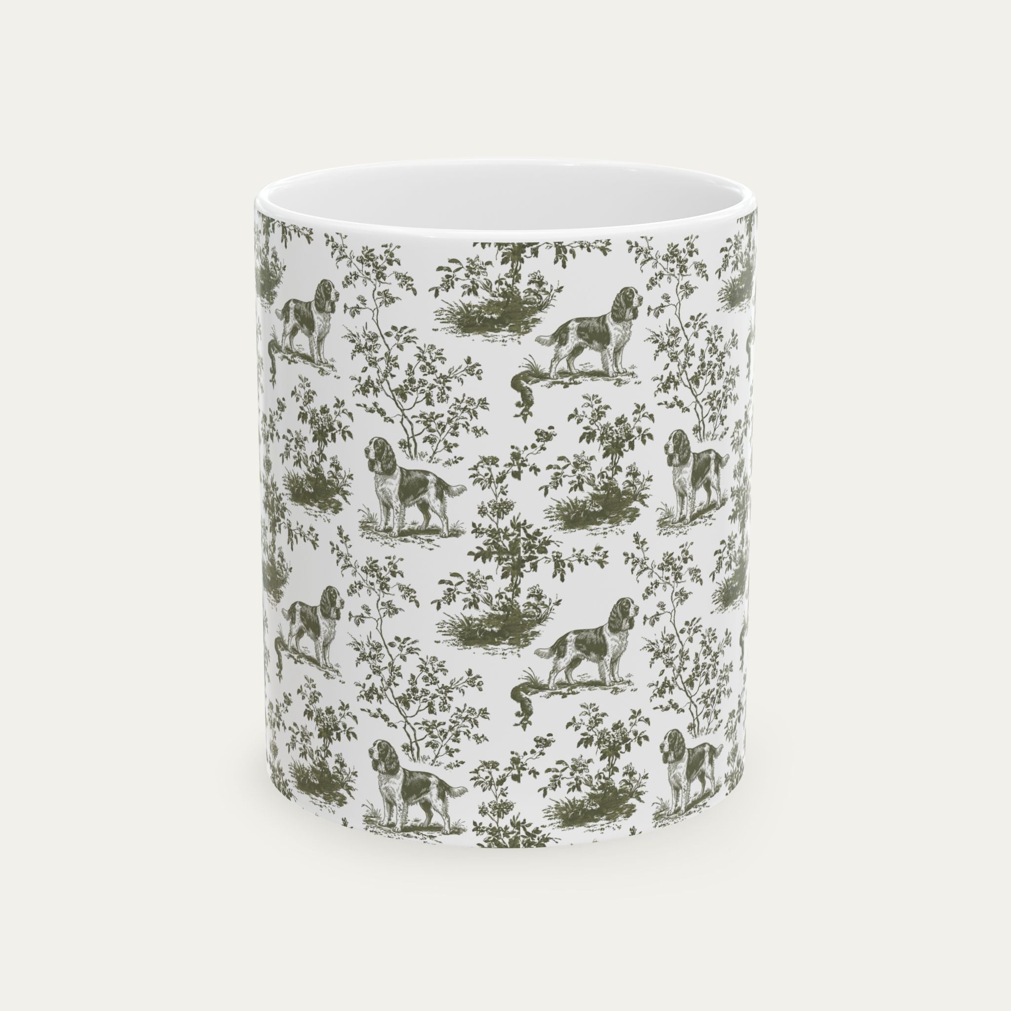 English Springer Spaniel Sage Green Toile Mug
