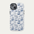 Persian Cat Blue Toile Phone case