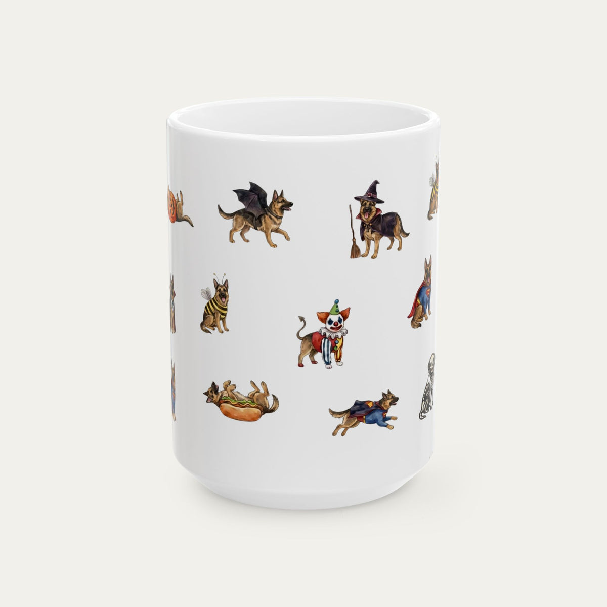 German Shepherd Halloween mug
