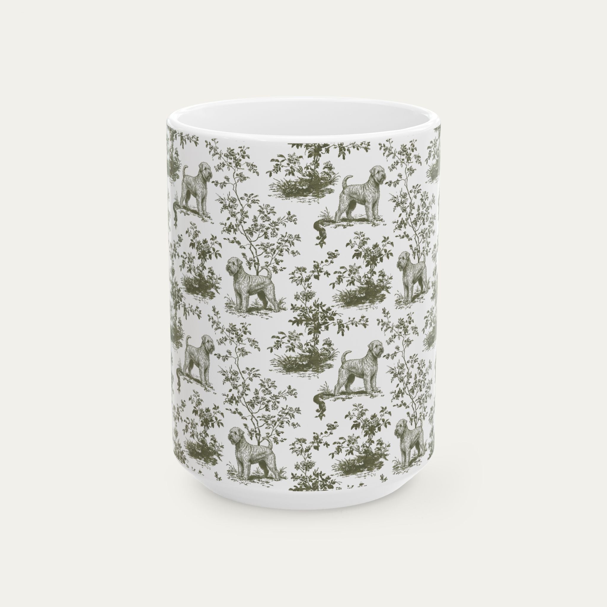 Wheaten Terrier Sage Green Toile Mug