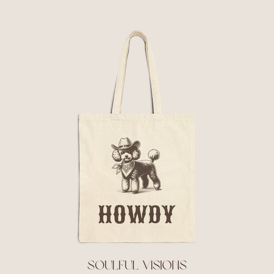 Howdy Toy Poodle Tote Bag