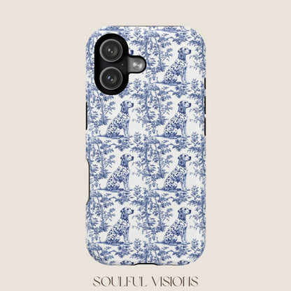 Dalmatian Toile De Jouy Magnetic Phone Case