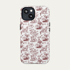 Golden Retriever Burgundy Toile phone Case