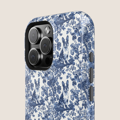 Boston Terrier Toile De Jouy Magnetic Phone Case