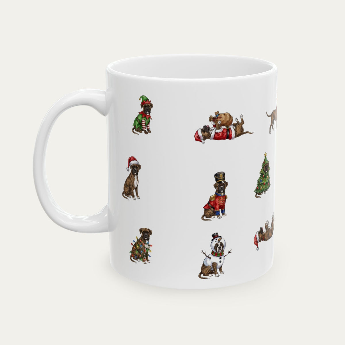 Boxer Brindle Christmas Mug