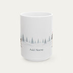 Custom English Springer Spaniel Black and White Christmas Santa Hat Mug