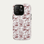 Akita Burgundy Toile phone Case