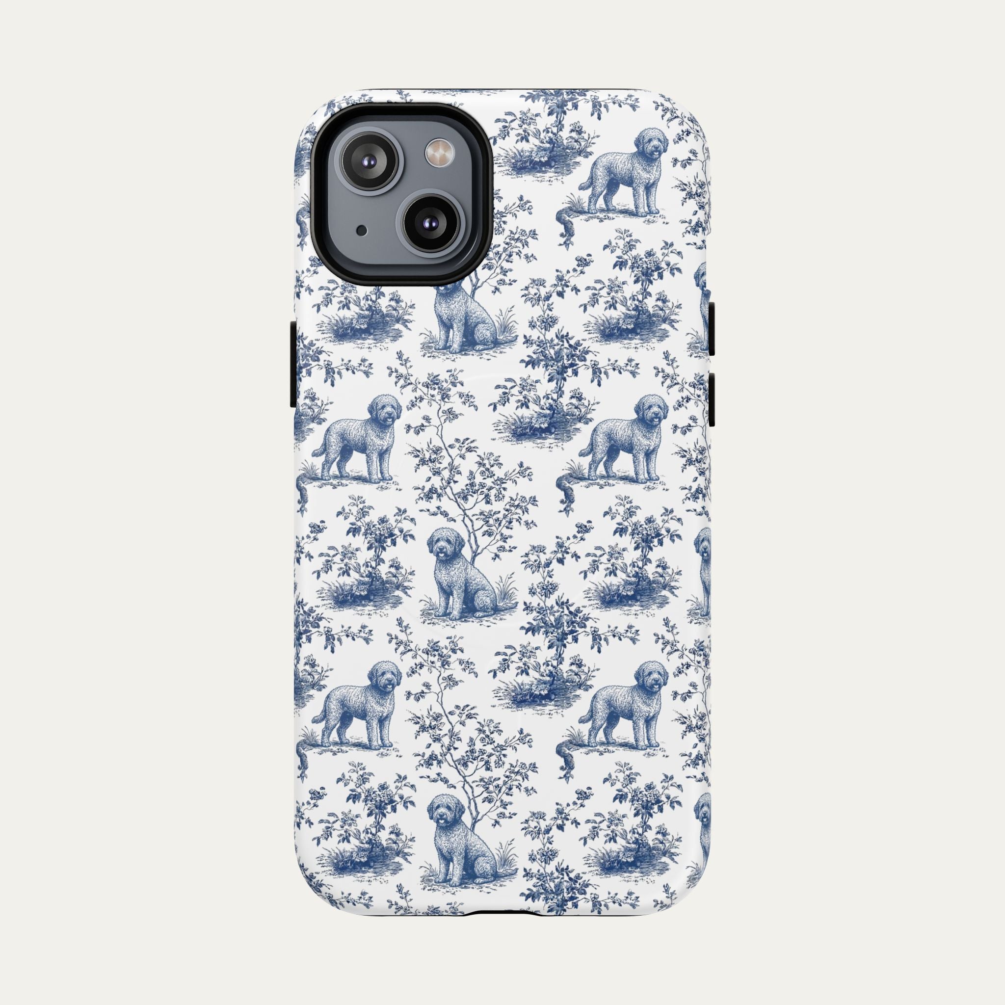 Spanish Water Dog Blue Toile Phone case