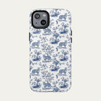 Bengal Cat Blue Toile Phone case