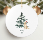 Custom Christmas Tree Dog Ornament