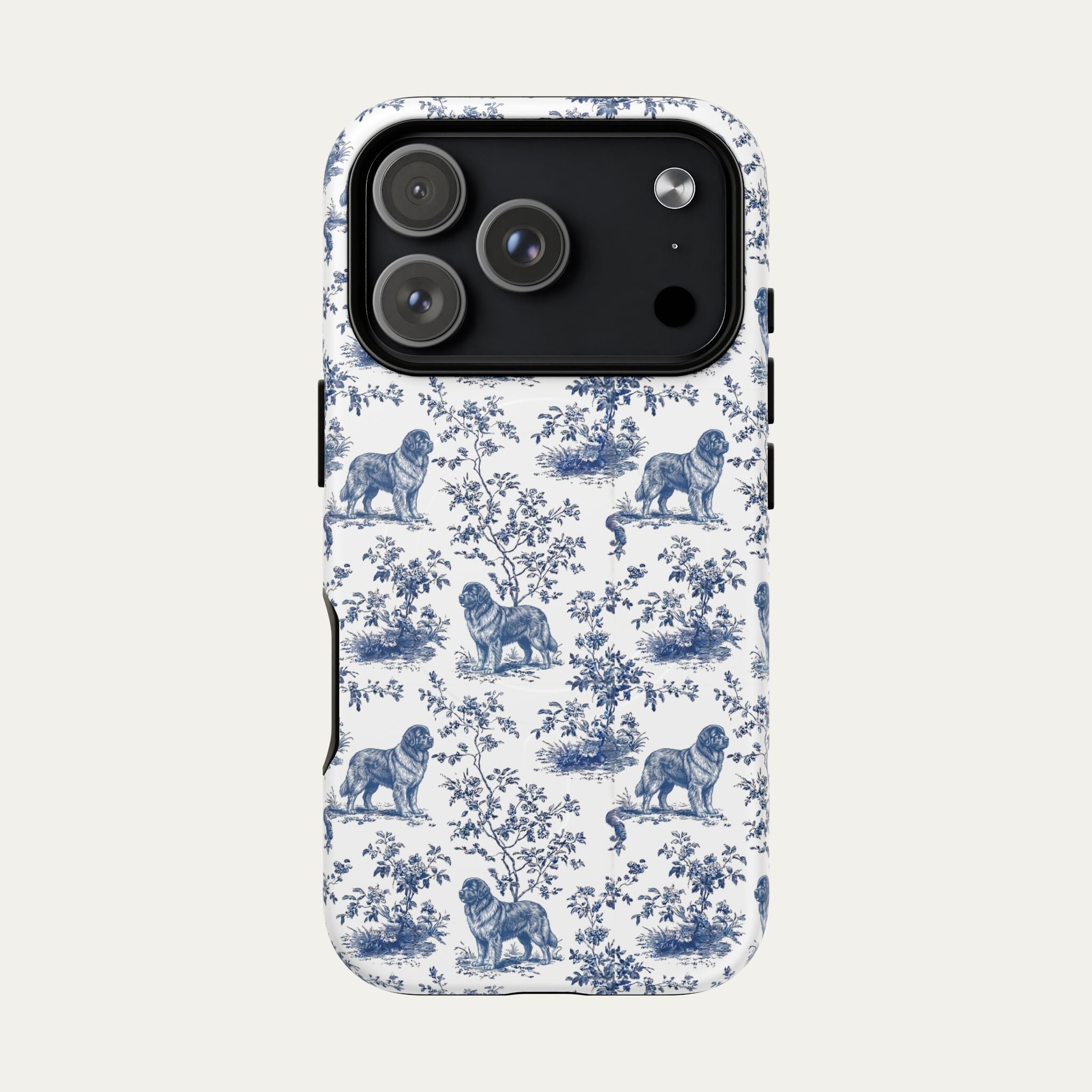 Newfoundland Blue Toile Phone case