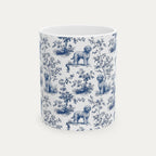 Spanish Water Dog Blue Toile Mug