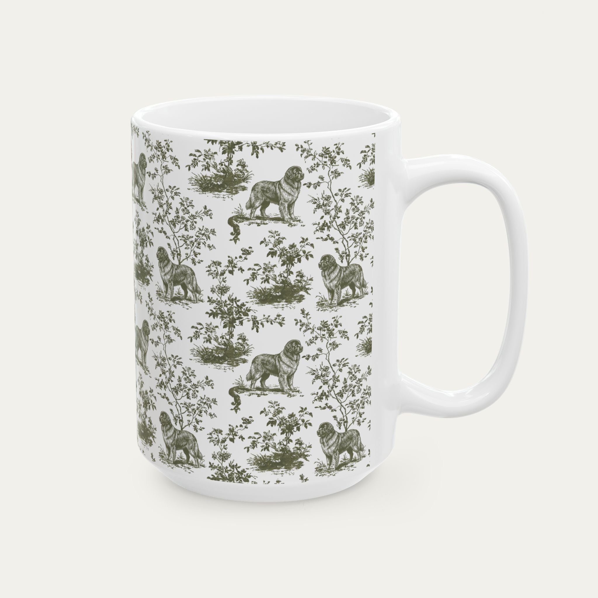 Newfoundland Sage Green Toile Mug