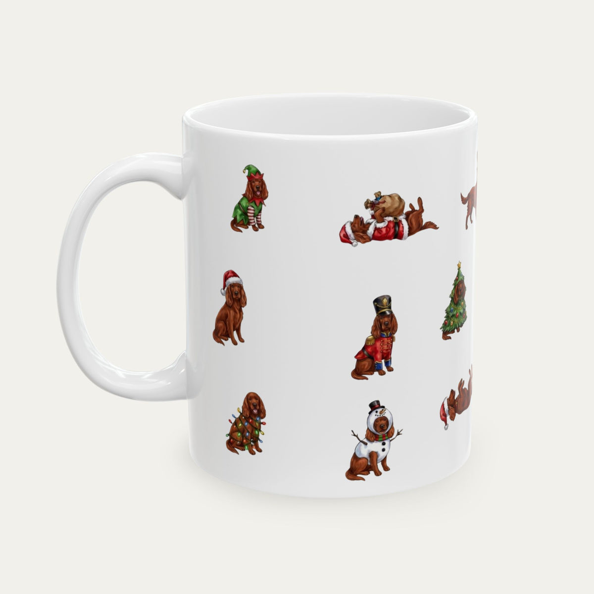 Irish Setter Christmas Mug