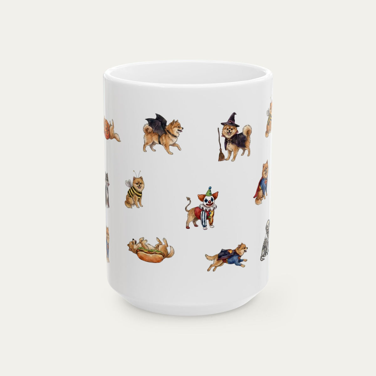 Pomeranian Halloween mug