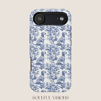 Dalmatian Toile De Jouy Magnetic Phone Case