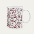 Weimaraner Burgundy Toile Mug