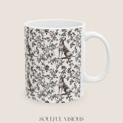 Weimaraner Toile De Jouy Mug