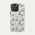 Cavalier Spaniel Sage Green Toile phone Case
