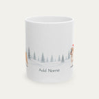 Custom English Bulldog Fawn and White  Christmas Santa Hat Mug
