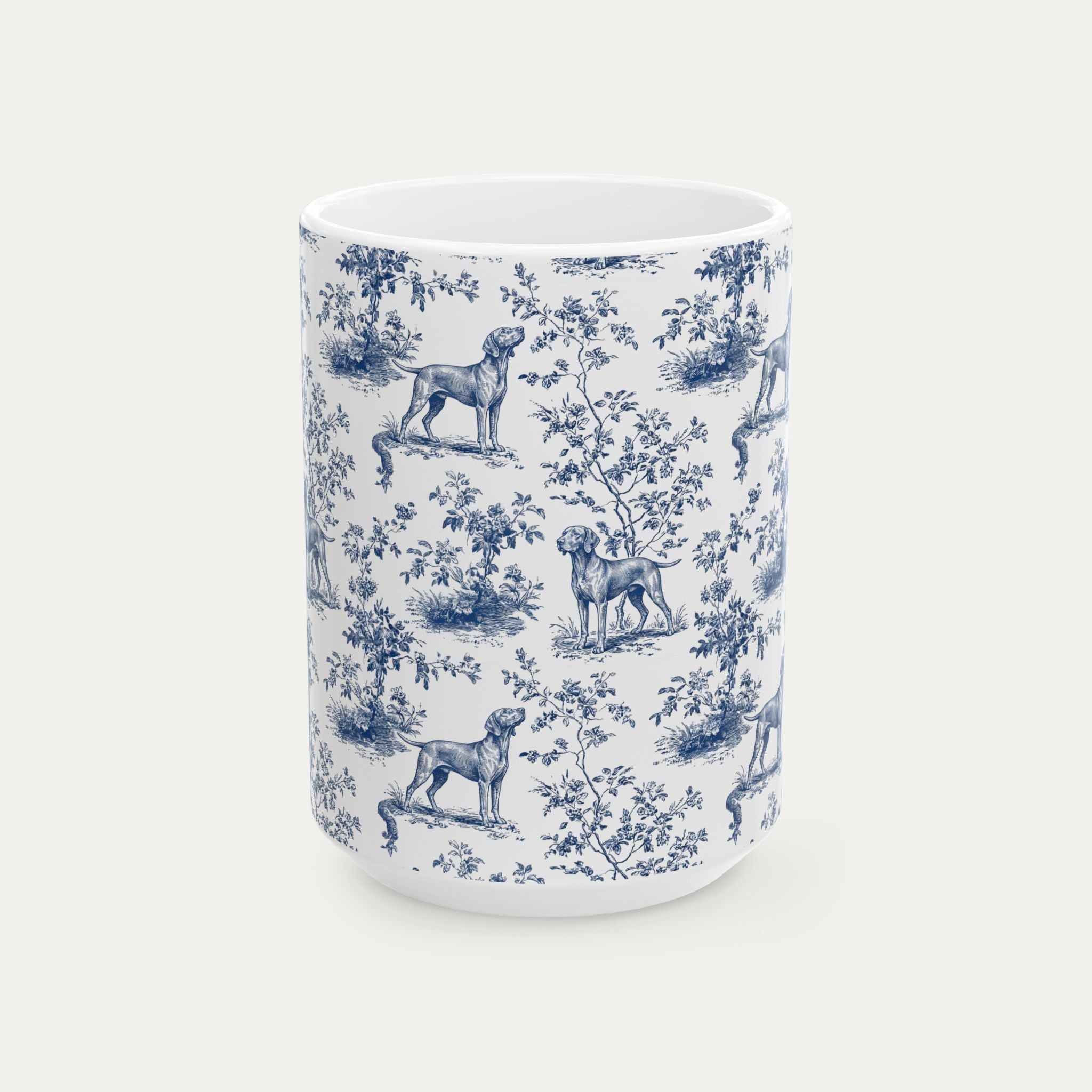 Vizsla Blue Toile Mug
