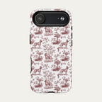 Belgian Malinois Burgundy Toile phone Case