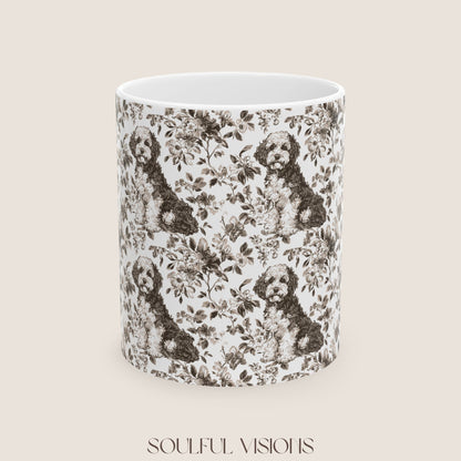 Bernedoodle Toile de Jouy Mug