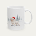 Custom English Bulldog White Christmas Santa Hat Mug