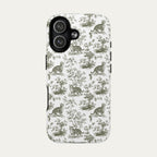 Tabby Cat Sage Green Toile phone Case