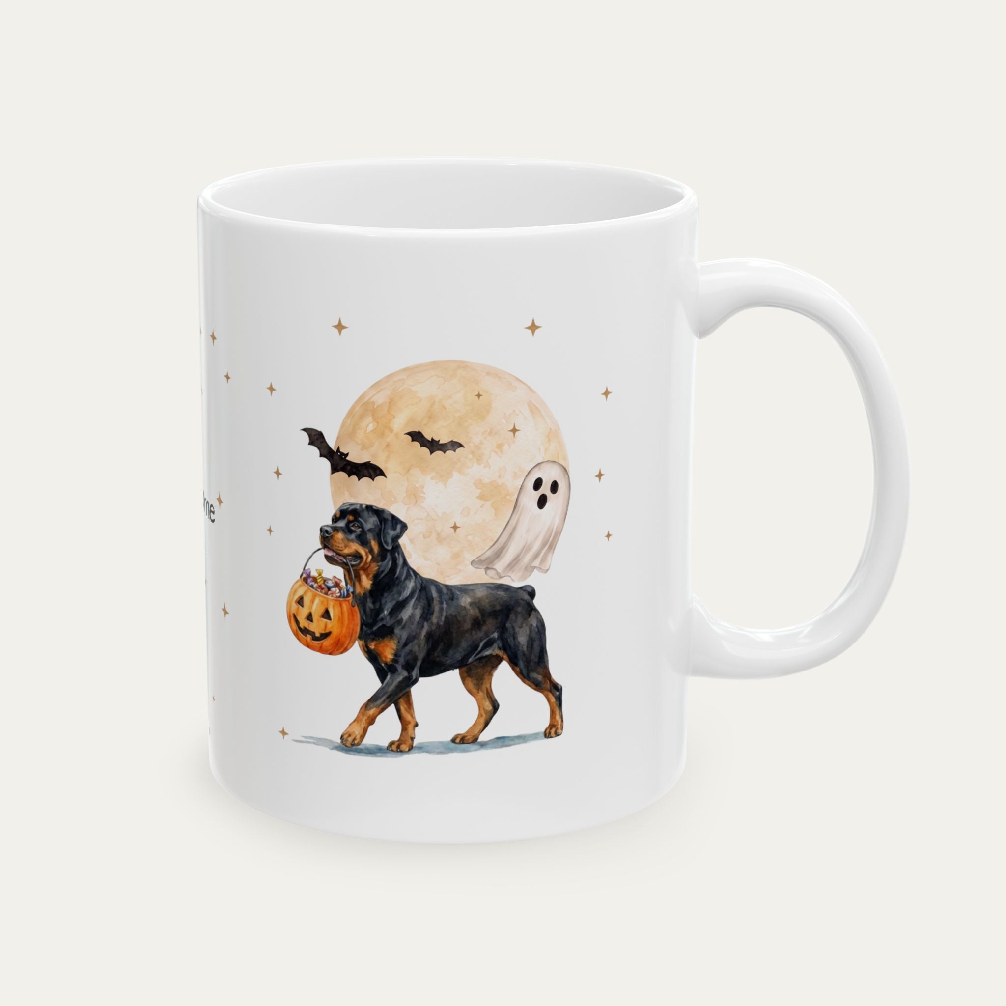 Custom Rottweiler Halloween mug
