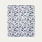Bengal Cat Toile De Jouy Fleece Blanket