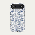 Samoyed Blue Toile Phone case