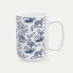 Bengal Cat Blue Toile Mug