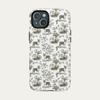 Boston Terrier Sage Green Toile phone Case