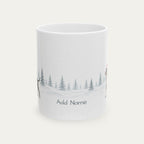 Custom Pitbull Black and White Christmas Santa Hat Mug