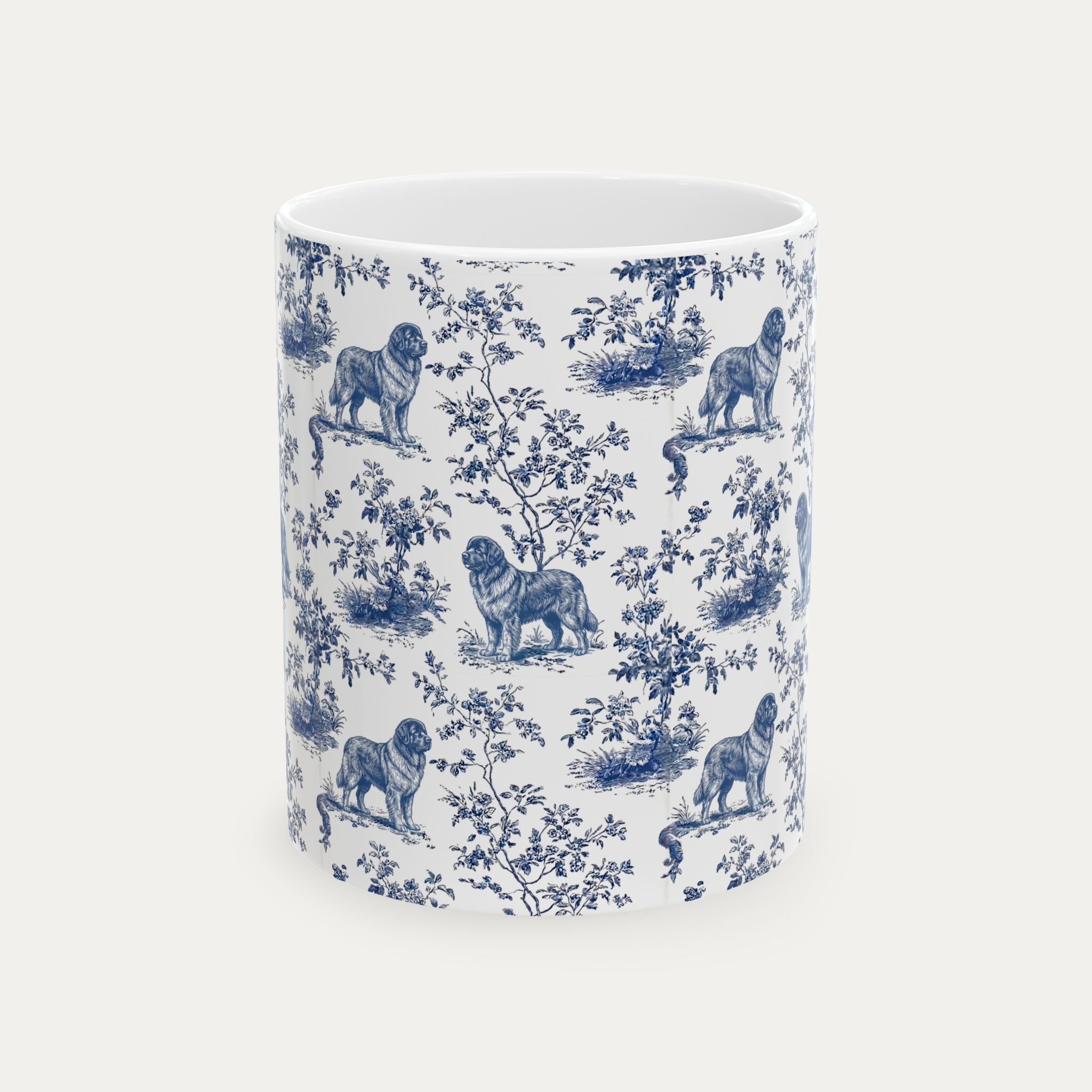 Pekingese Blue Toile Mug