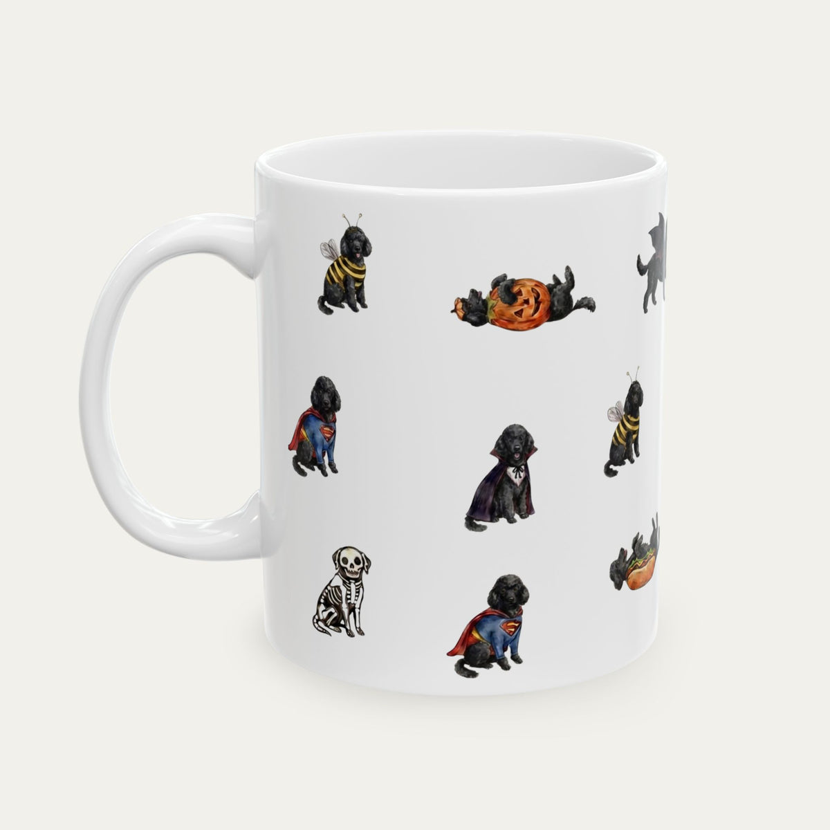 Poodle Black Halloween mug