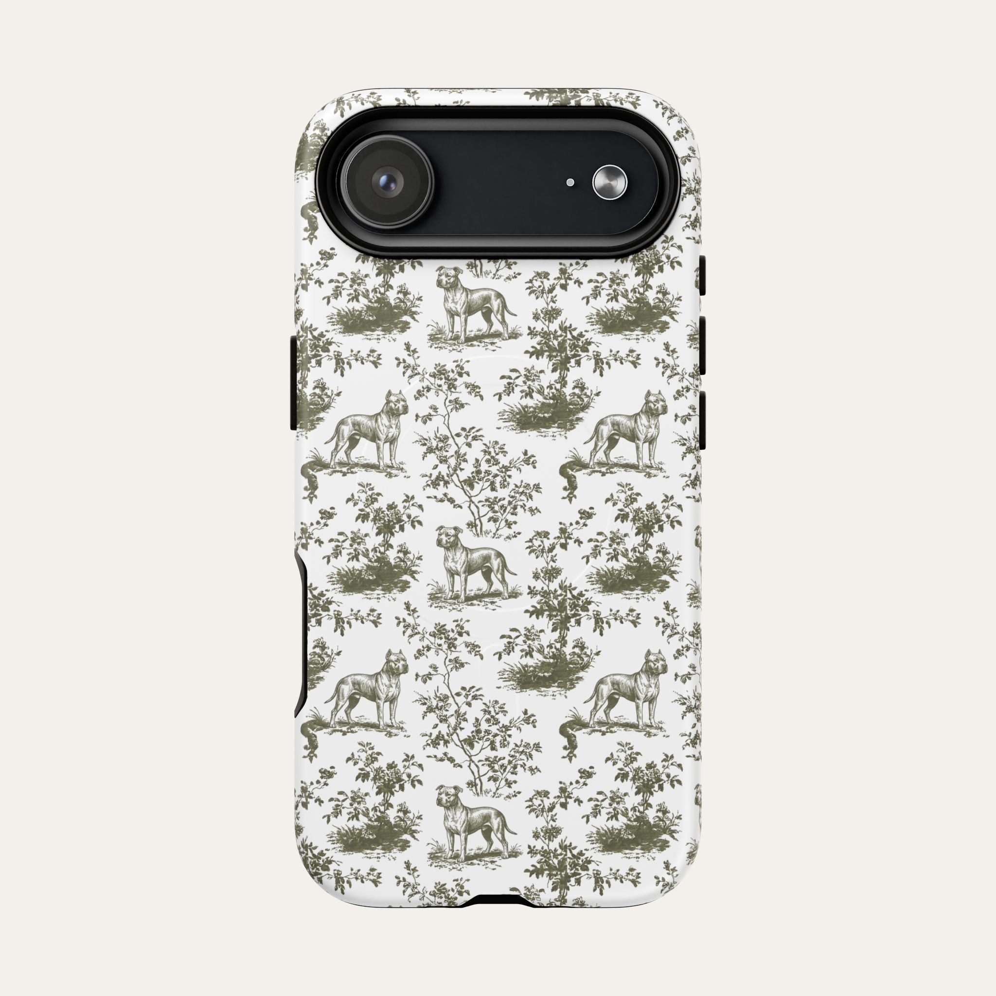 Pitbull Sage Green Toile phone Case
