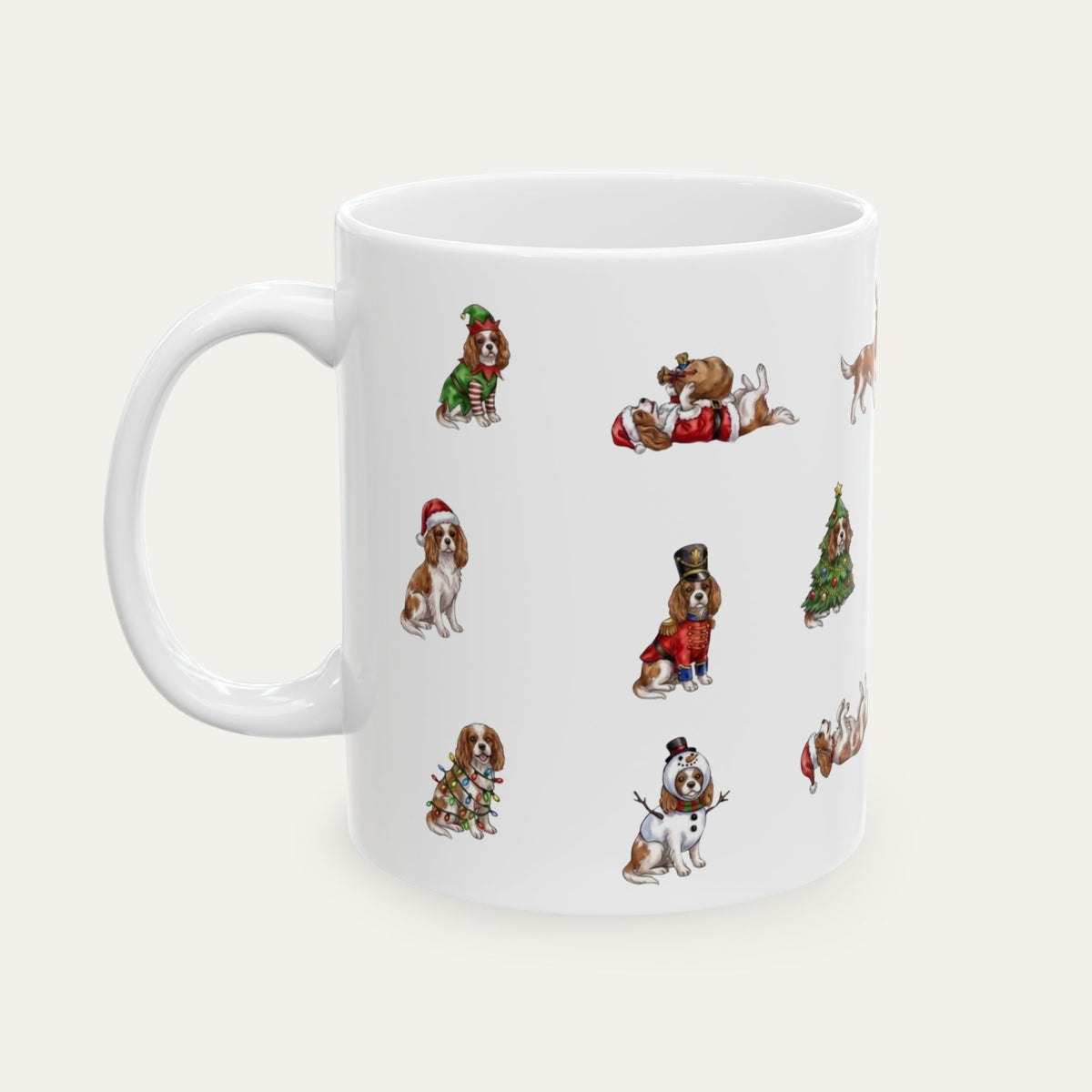 Cavalier Spaniel Blenheim Christmas Mug