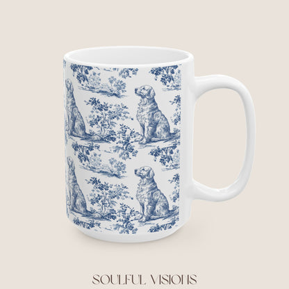 Golden Retriever Toile De Jouy Mug