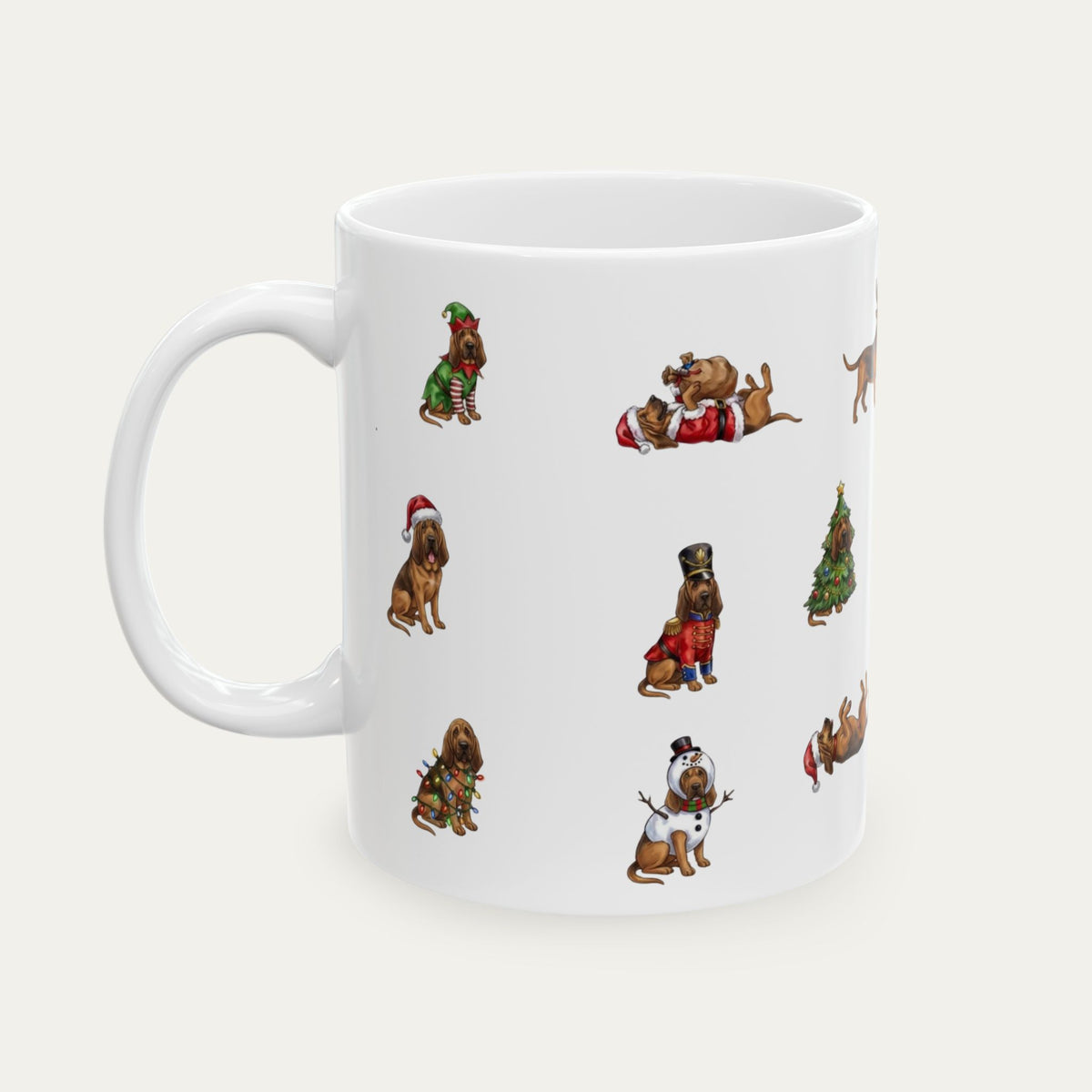 Bloodhound Christmas Mug