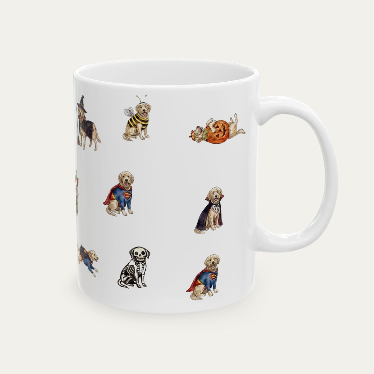 Labradoodle Cream Halloween mug