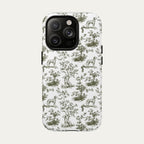 Dalmatian Sage Green Toile phone Case