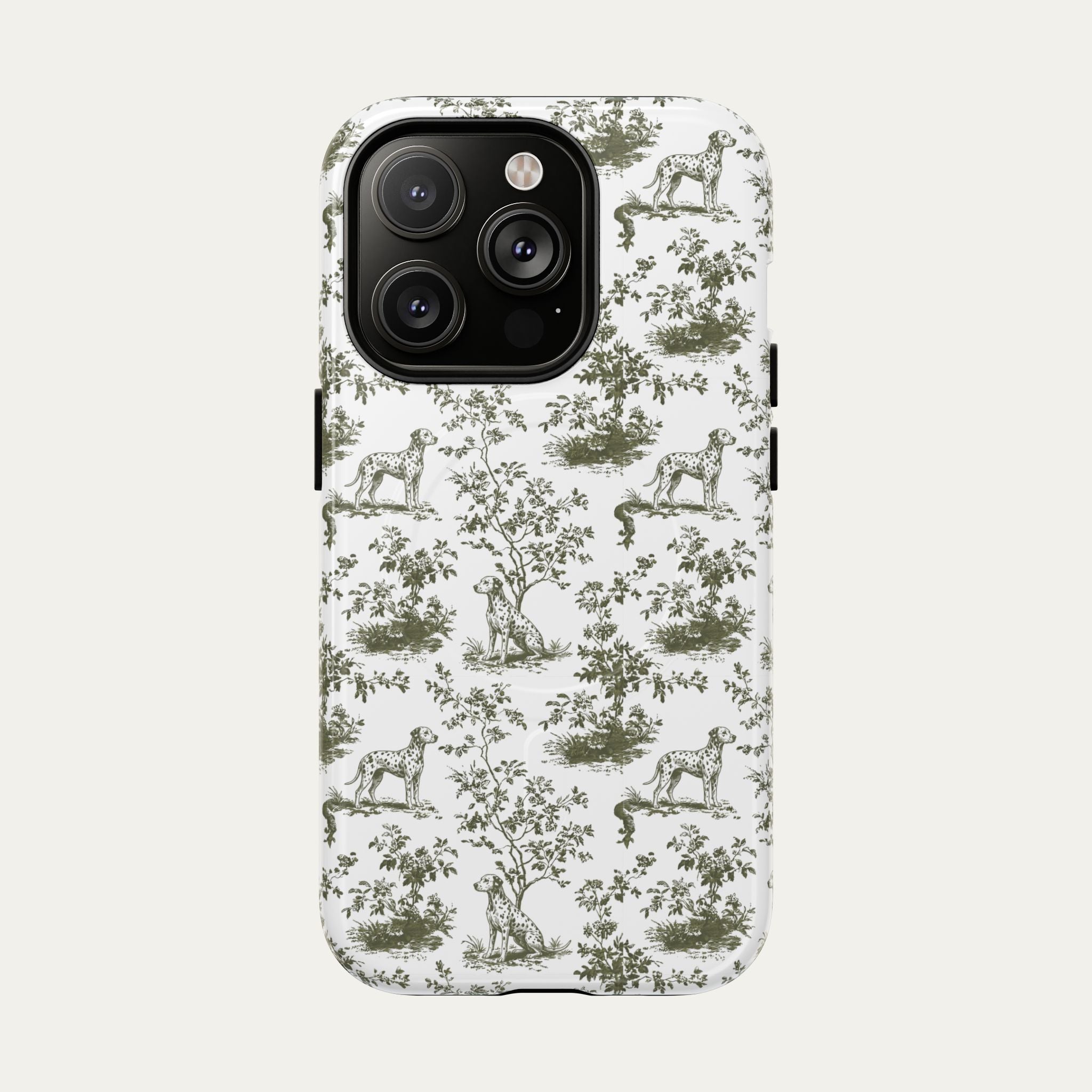 Dalmatian Sage Green Toile phone Case